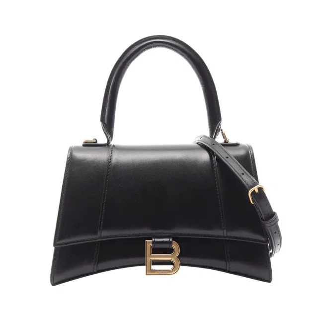 Balenciaga Hourglass Small Leather 2way Handbag in Leather from LuxUness