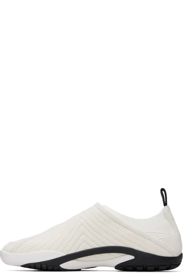 Lanvin White LNV1 Knit & Suede Sneakers, photo 3 of 5 from SSENSE