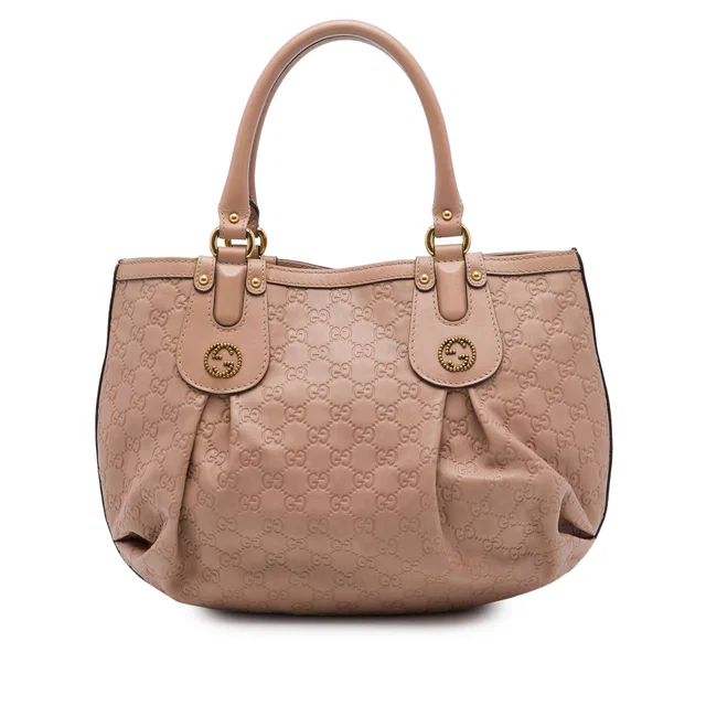 Brown Gucci Guccissima Scarlett Tote in Brown Leather from Designer Revival