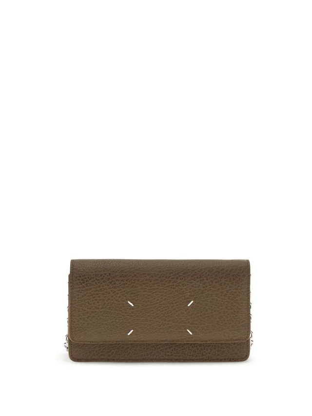 Maison Margiela Grained Calf Leather Wallet — Brown Bos Taurus in Brown Calfskin from HEWI