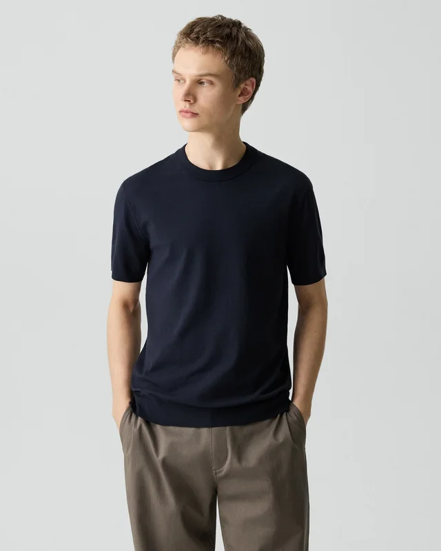 Theory Soris Tee in Light Bilen in DARK ECLIPSE 62% Viscose, 38% Polyester; Exclusive Of Elastic, photo 2 of 12 from Theory