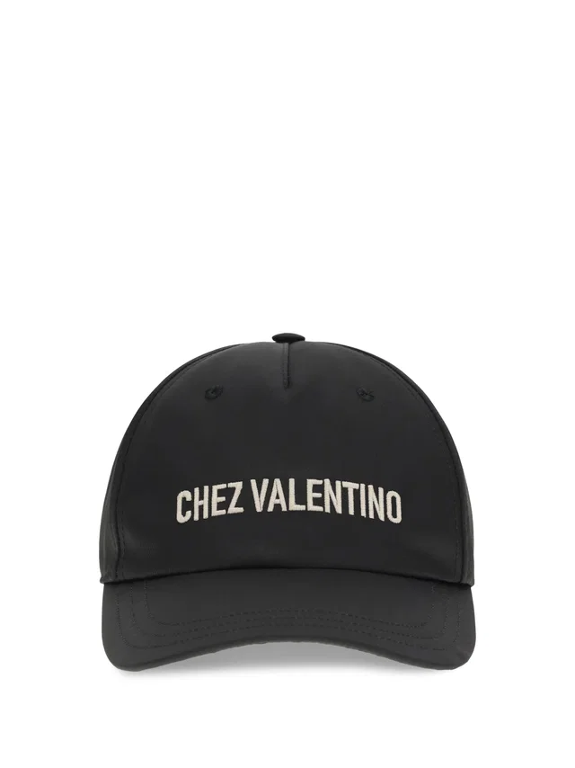 Valentino Garavani 8y2hda41und Logo-Embroidered Baseball Cap — Black Cotton; Polyester Caps in Black from HEWI