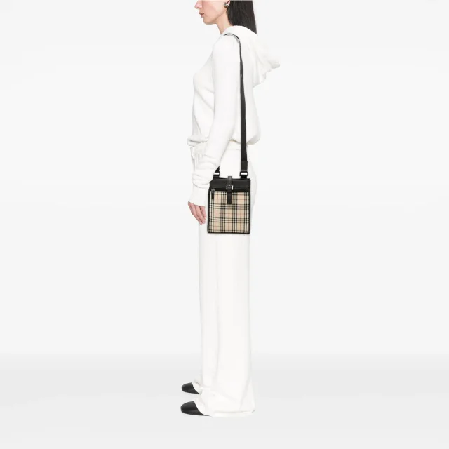 Beige Burberry House Check Canvas Crossbody in Beige Canvas from Designer Revival, photo 6 of 6