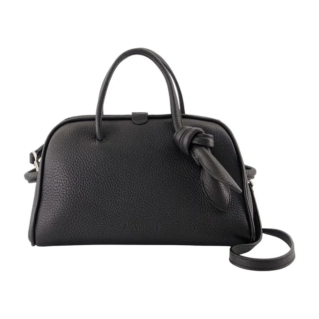 Jacquemus Le Petit Turismo Top Handle Bag — Black Calfskin in Black Calfskin from HEWI