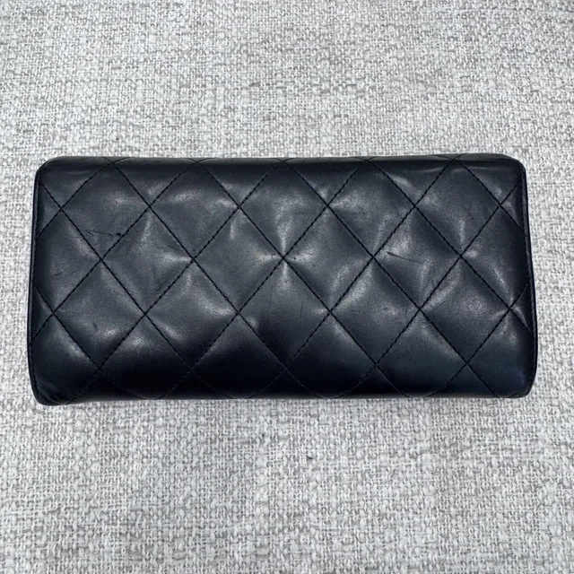 Chanel Cambon Line Long Flap Wallet in Metal, Patent leather, quilted calfskin from Reowned, photo 6 of 8