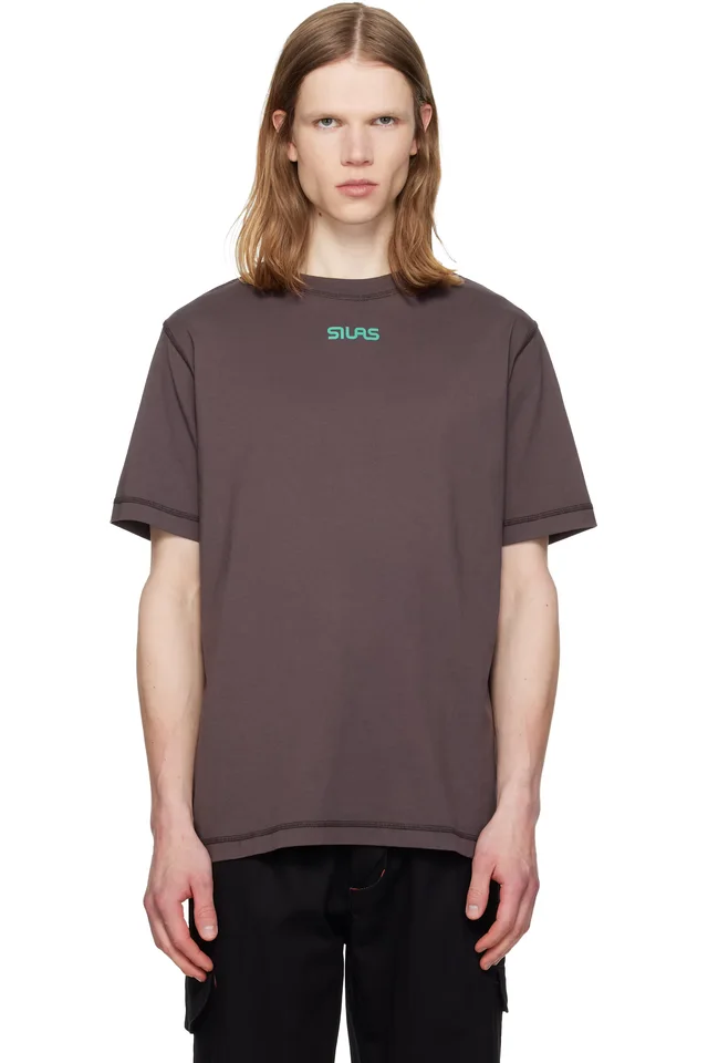 Brown 'Silas' Logo T-shirt, image 1 of 1 from SSENSE