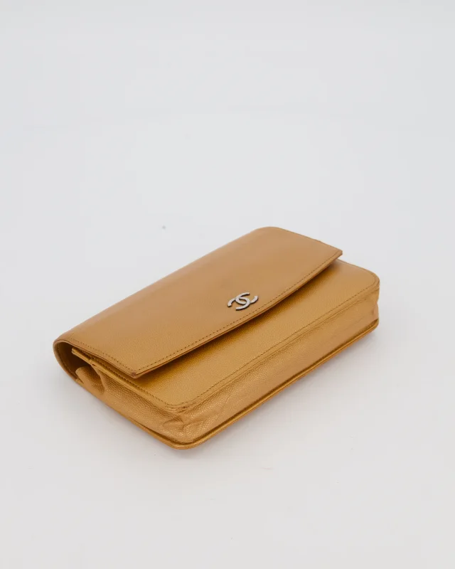 Chanel Gold Wallet on Chain Bag in Gold Caviar leather from Sellier, photo 20 of 22