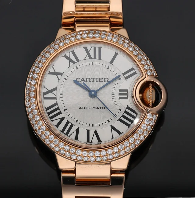 Ballon Bleu De Cartier WE902064 33mm Rose Gold Watch in Blue from H&T