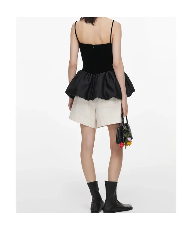 Self-Portrait Velvet top with a bubble hem, photo 4 of 5 from SENSER