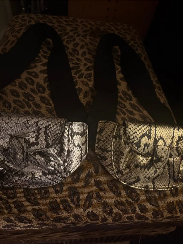 Omega Vintage Metallic Silver Snake-Print Crossbody Waist Belt/Bag in silver|black|gray from Poshmark