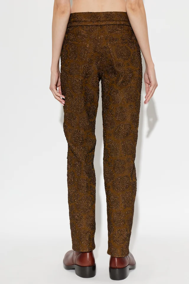 Dries Van Noten slim-leg jacquard pants, photo 2 of 4 from SENSER