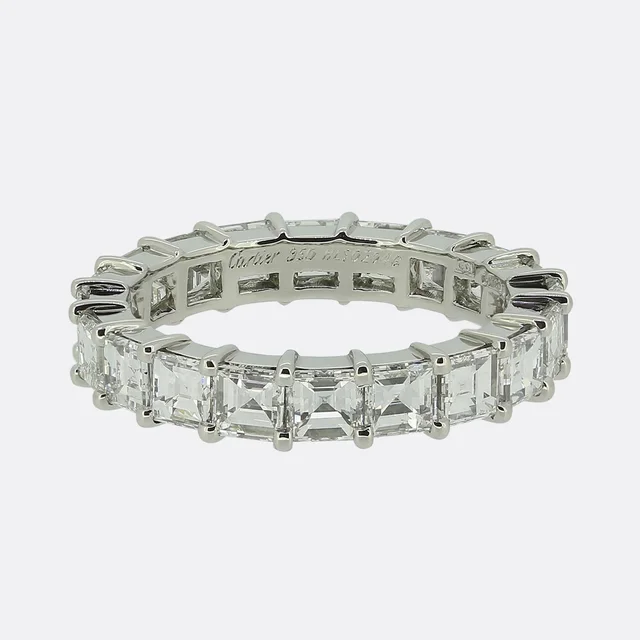 Cartier Carre Cut Diamond Eternity Ring Size J (49) from The Vintage Jeweller