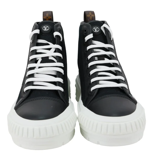 Louis Vuitton Squad Canvas Sneakers Size 40.5 Black in Black Canvas from Dallas Designer Handbags