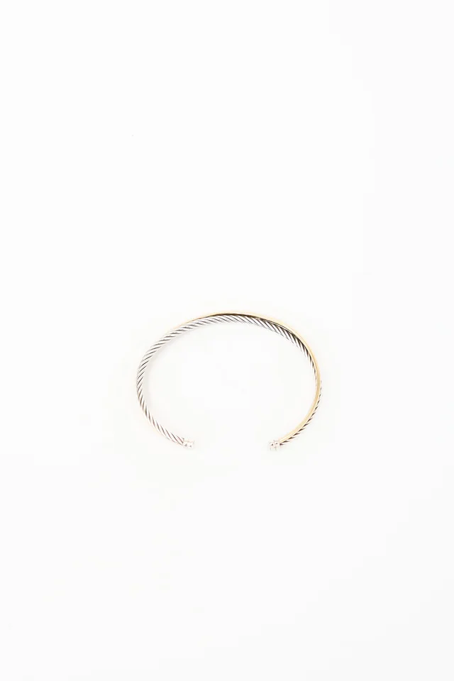 David Yurman 18k Gold & Sterling Silver Crossover Bracelet in Gold from VSP Consignment