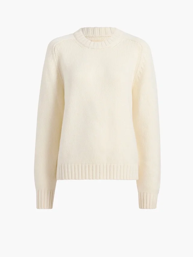 Khaite Ivory Oversized Crewneck Sweater in White from Poshmark