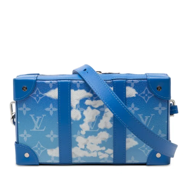 Blue Louis Vuitton Monogram Clouds Soft Trunk Wallet Crossbody Bag in Blue Canvas from Designer Revival
