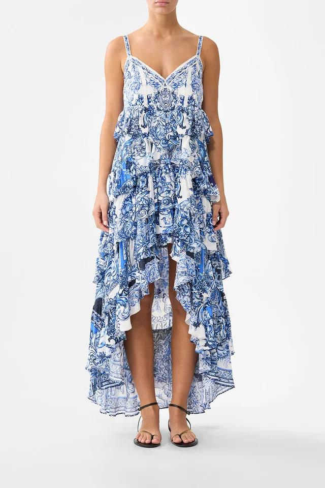 Camilla eBoutique V NECK RUFFLE HIGH LOW DRESS A TILED WONDERLAND from CAMILLA, photo 1 of 1