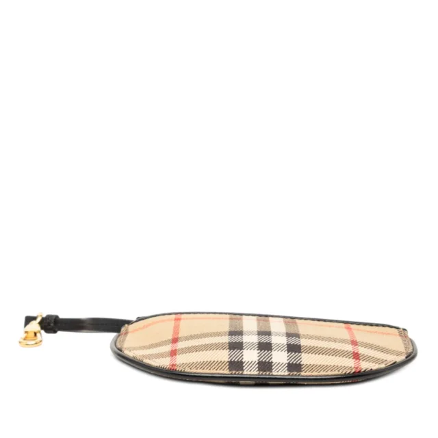 Beige Burberry House Check Canvas Olympia Coin Pouch in Beige Canvas from Designer Revival, photo 3 of 7