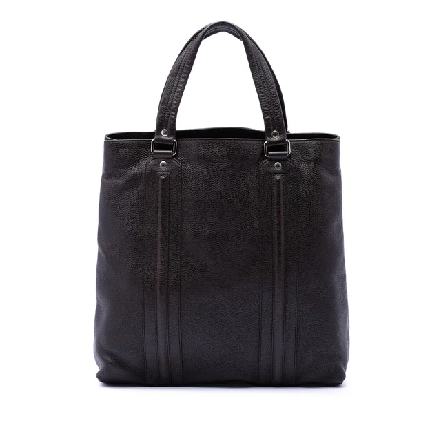 Brown Gucci Grained Calfskin Tote in Brown Caviar leather from Designer Revival