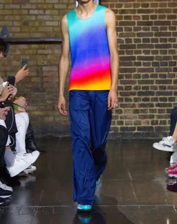 Agr Sleeveless T-shirt with gradient effect in 100% Cotton, photo 2 of 3 from LUISAVIAROMA