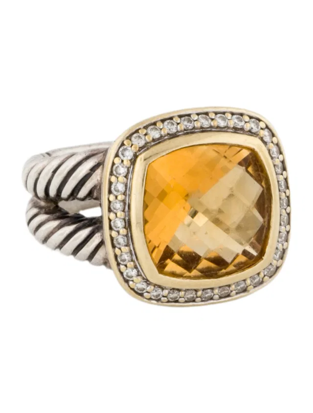 David Yurman Citrine & Diamond Albion Cocktail Ring in multicolor from The RealReal