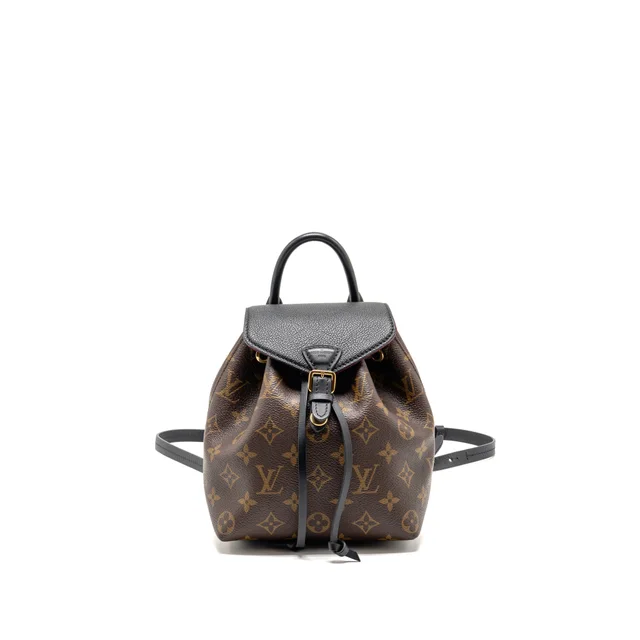 Louis Vuitton Montsouris BB Backpack Monogram Canvas BLACK GHW in Black Coated canvas from EMIER