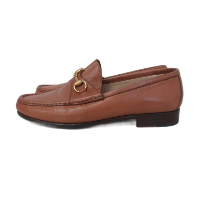 Gucci Horsebit Loafers Leather Shoes Heels Brown in Brown Leather from The Reluxe