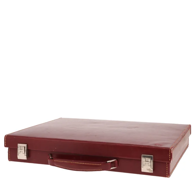 Hermès Jet briefcase in red H box leather in Red Box leather from Collector Square, photo 6 of 6
