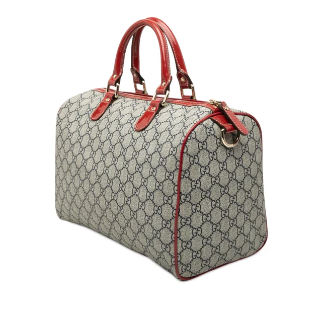 Beige Gucci Medium GG Supreme Joy Tattoo Heart Boston Bag in Beige Coated canvas from Designer Revival, photo 2 of 2