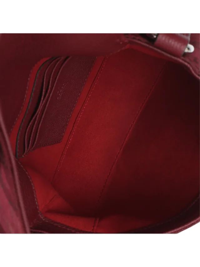 Gucci Burgundy Monogram Canvas Small Buckle Messenger in Burgundy Coated canvas from Season 2 Consign, photo 8 of 8