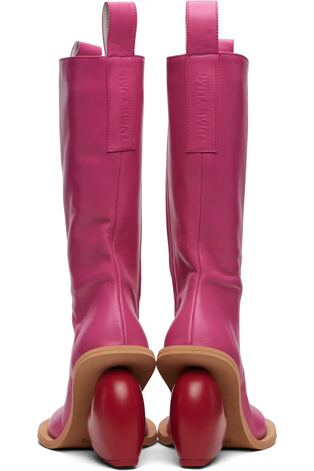 YUME YUME Pink Love Tall Boots, photo 2 of 5 from SSENSE
