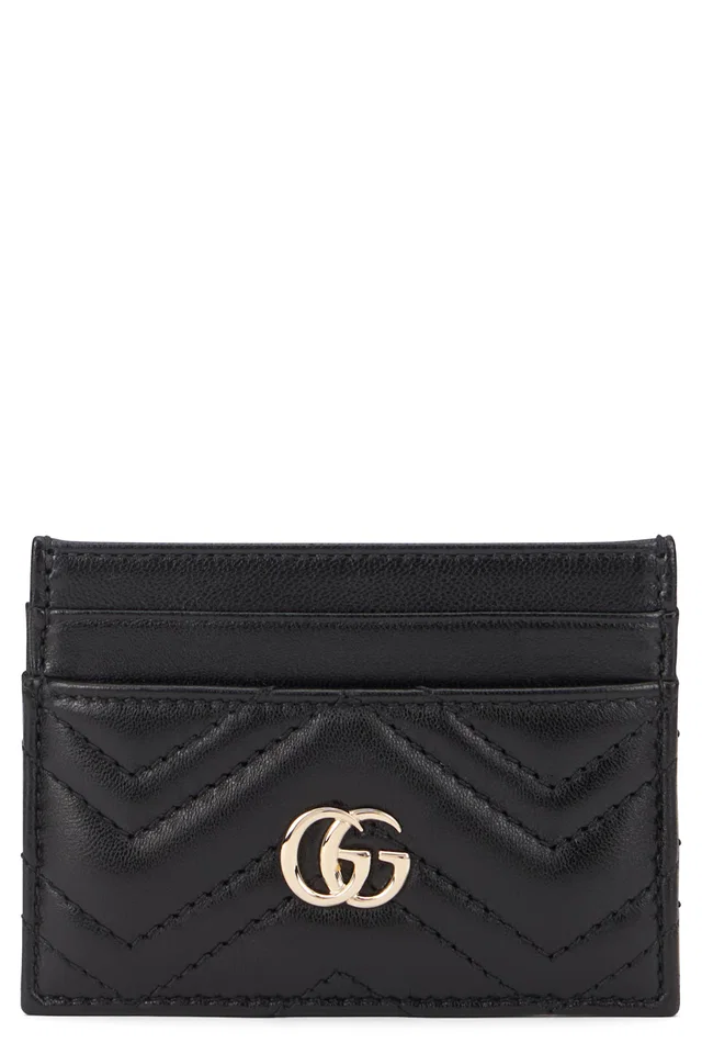 Gucci Gg Marmont Card Case — Black Calf Skin Wallets & Purses in Black Calfskin from HEWI