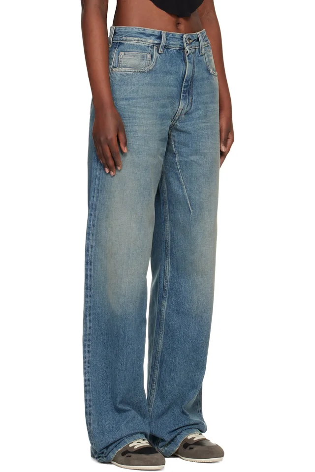 Rick Owens DRKSHDW Blue Temple Geth Jeans, photo 2 of 4 from SSENSE
