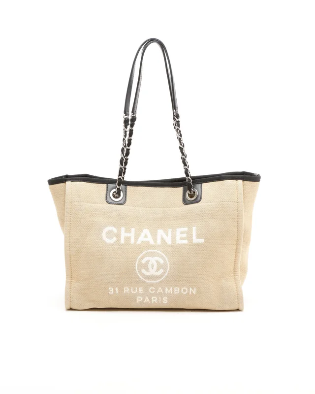 Chanel Deauville PM Tote Bag in Canvas from A Retro Tale
