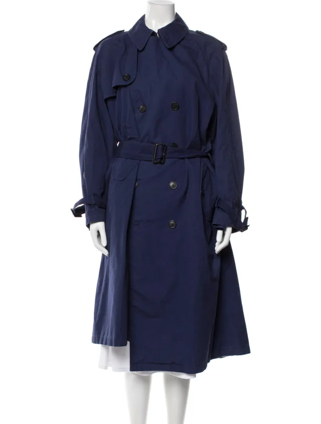 Balenciaga 2017 Trench Coat in blue from The RealReal
