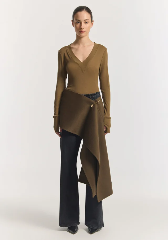 VIKTORIA & WOODS Lotus Merino Top in Beige from Viktoria & Woods, photo 1 of 1