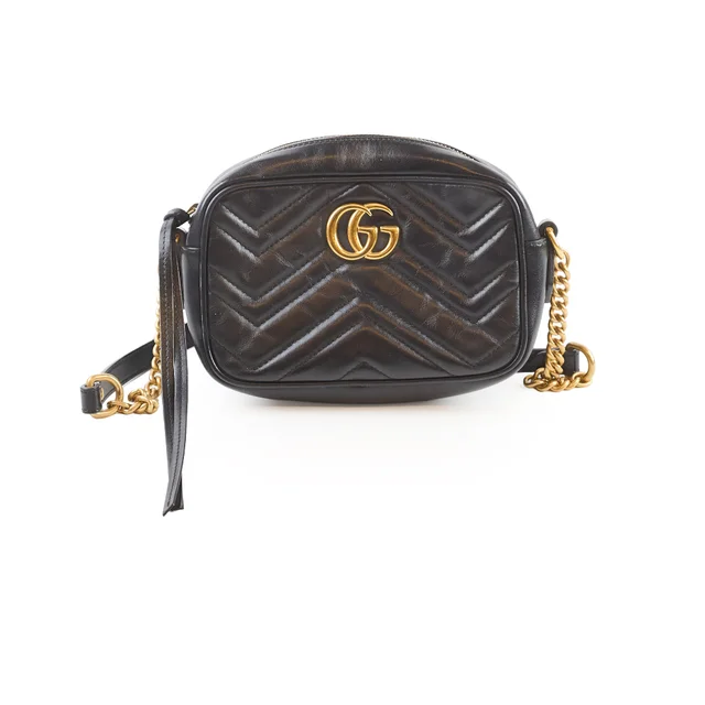 Gucci Mini Marmont Black in Black Leather from The Purse Affair