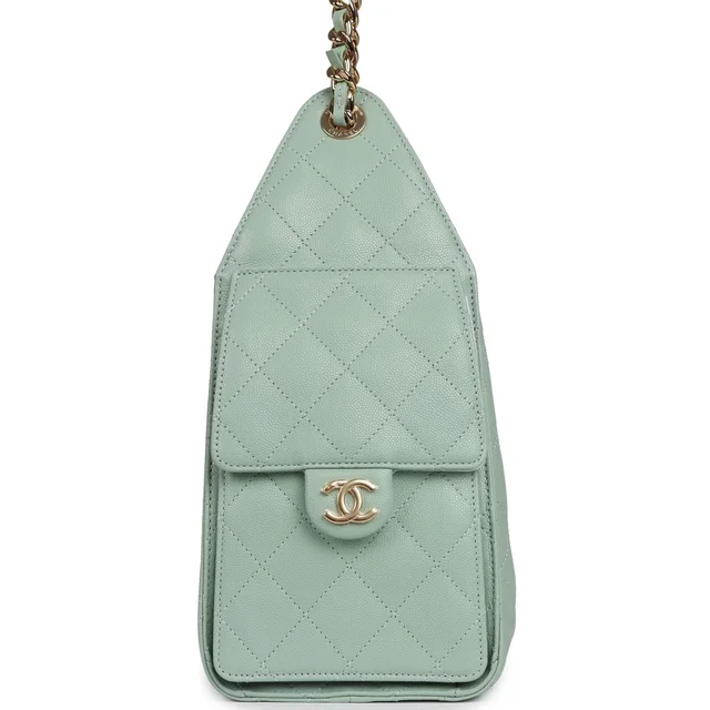 Chanel Small 25 Hobo Bag Light Green Caviar Gold Hardware in Green Caviar leather from Madison Avenue Couture, photo 2 of 2