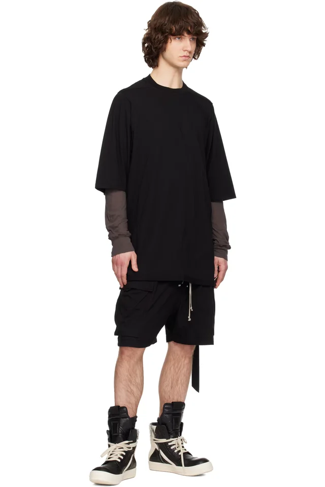 Rick Owens DRKSHDW Black Temple Jumbo S/S T-shirt, photo 4 of 4 from SSENSE