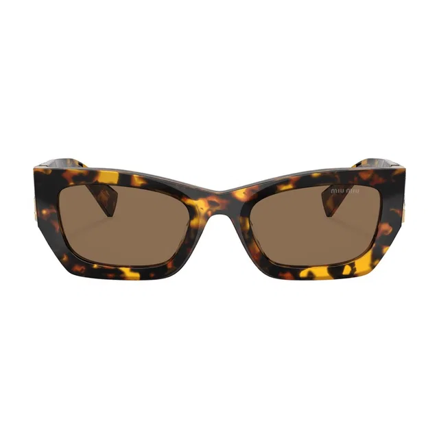 Miu Miu 0mu09ws-Vau06b53 Tortoiseshell Acetate Sunglasses — Brown in Brown from HEWI
