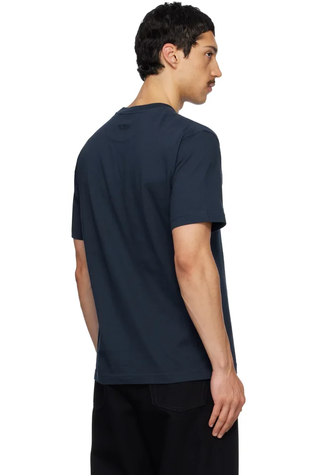 Navy Kenzo Paris 'Boke Flower' Embroidered T-shirt, photo 3 of 3 from SSENSE