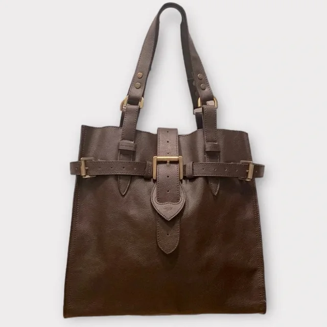 Mulberry Elgin Tote In Chocolate Pebbled Leather in brown|red Leather from Poshmark