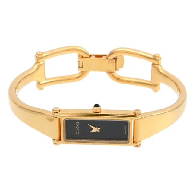 Gucci Rectangular Watch 1500L Quartz Black in Black from VINTAGE QOO TOKYO, photo 4 of 7