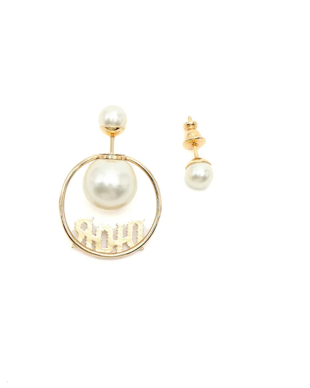 Dior Tribales Pearl Earrings in Resin from A Retro Tale, photo 2 of 3