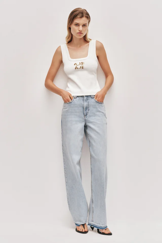 AJE Aeron Knit Tank in White from Aje, photo 1 of 1