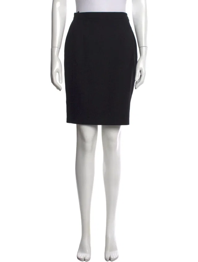 Alaïa Vintage Mini Skirt in black Wool from The RealReal