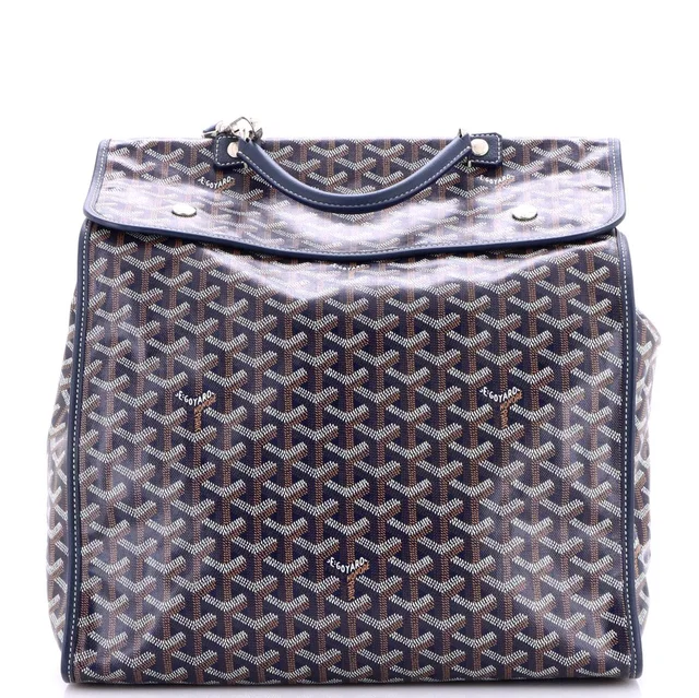 Goyard Saint Leger Briefcase Backpack Coated Canvas in blue Coated canvas from Rebag