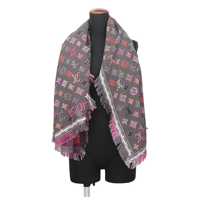 Louis Vuitton Pop Monogram Stole MulticolorM71400 Wool100% from GALLERY RARE, photo 2 of 2