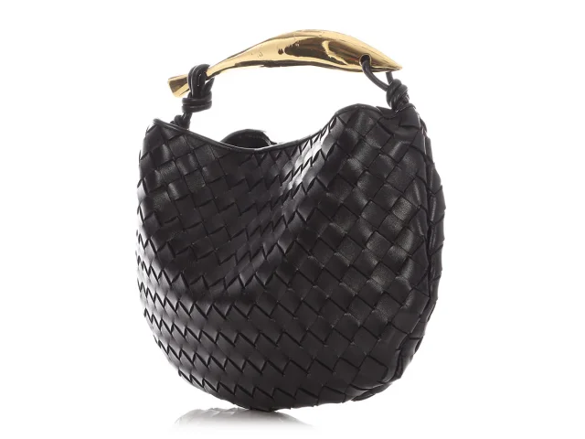 Bottega Veneta Small Black Intrecciato Leather Sardine Tote in Black Woven leather from Ann's Fabulous Finds, photo 3 of 9