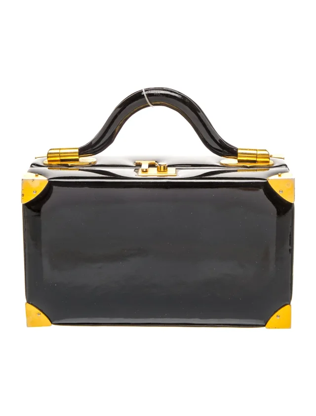 Judith Leiber Top Handle Bag in black Leather from The RealReal